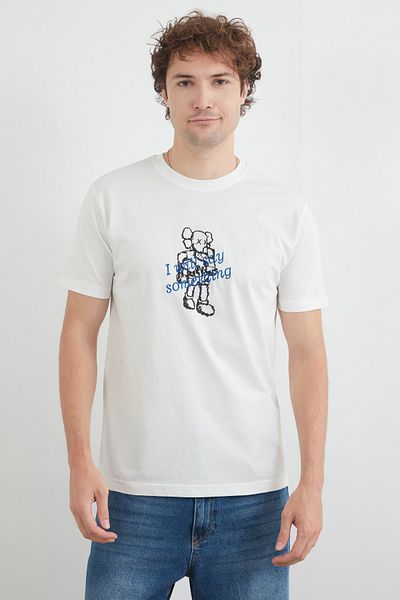Fulla Moda Μπλουζάκι με κέντημα με κείμενο