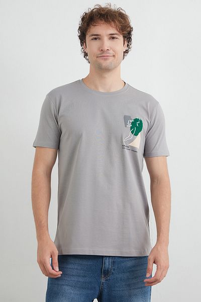Fulla Moda Κεντημένο T-Shirt με λαιμόκοψη