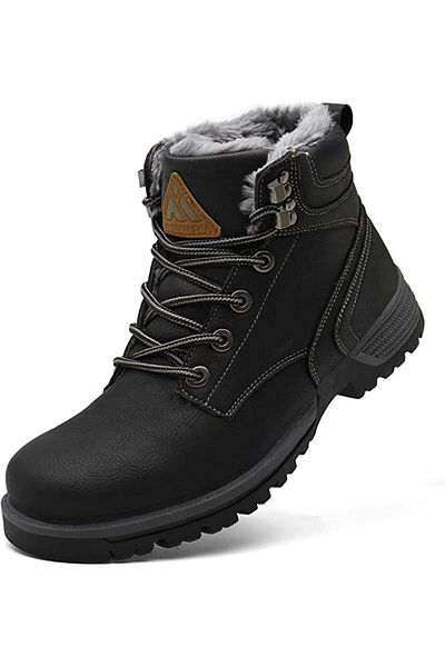MISHANSHA cizme de iarnă din blană, piele sintetică, negru, 36