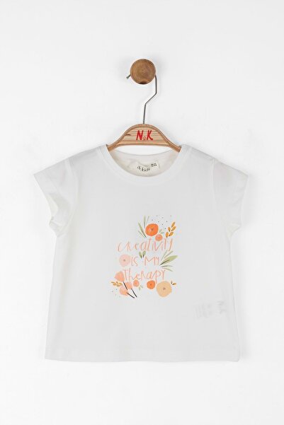 nk kids Butterfly Flower Tshirt Ecru