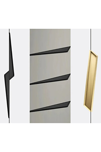 LUXXO Mâner de mobilier negru mat Abiate 300 mm (30 cm), aluminiu, cu șuruburi de montare