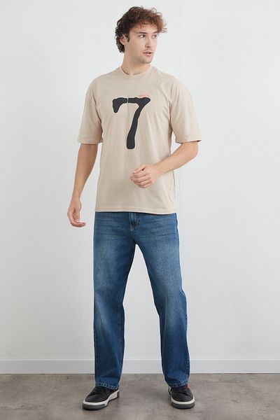 Fulla Moda Μπλούζα Sports 7 Με Εκτύπωση Oversize