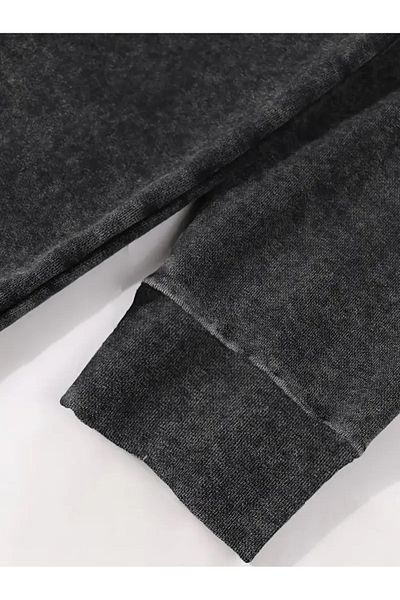 Touz Moda Πλυμένο Angel Wings Γυναικείο φούτερ με κουκούλα