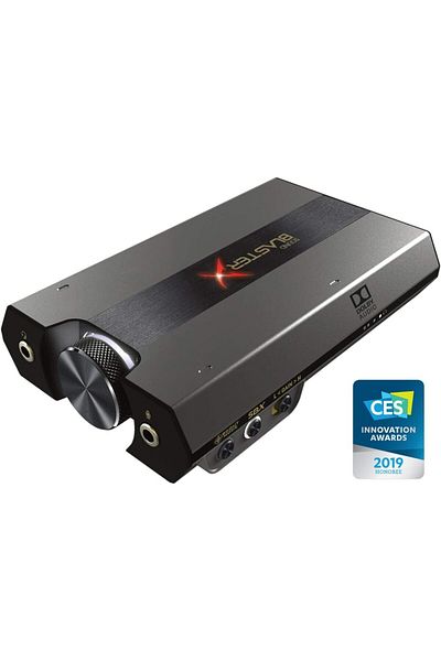 CREATIVE Sound BlasterX G6 Hi-Res 130dB 32bit/384kHz Gaming DAC, External USB Sound Card