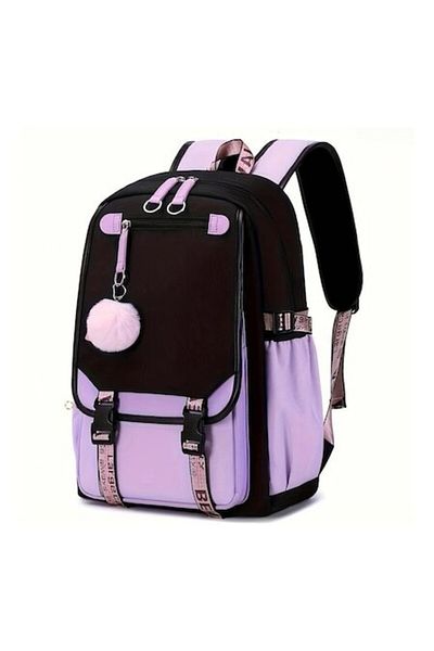 OricareFain Smart Backpack NEVERMORE with USB Port, Purple