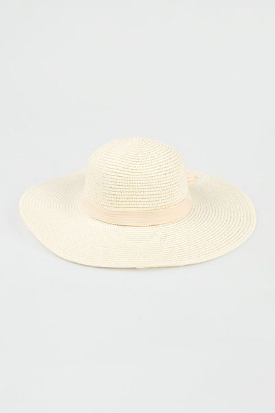 Fulla Moda Straw Hat with Ribbon