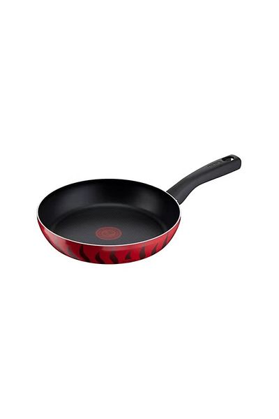rexa TEFAL Frying Pan | G6Tempo Flame 24 Cm Frypan | Non-stick with Thermo Spot | Red | Aluminium