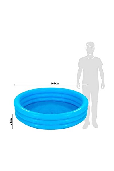 Intex Crystal Blue Inflatable Foldable Portable Lightweight Swimming Pool 147x33cm
