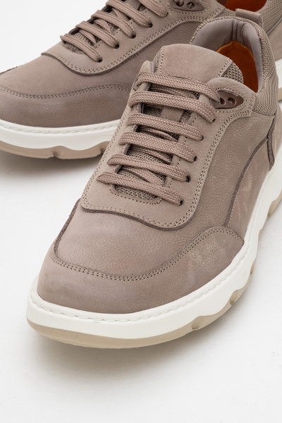 Dericlub Men's Comfortable Sole Comfort Casual Shoes Real Leather Fr 252290 Nubuck Mink