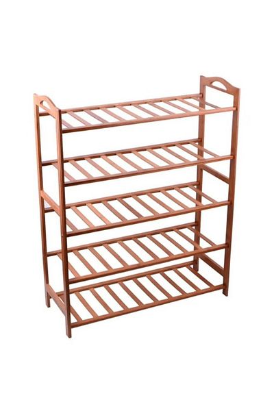 NOON 5-Tier Shoe Rack Organizer 49x23x67 cm 15 pairs of shoe Natural Bamboo