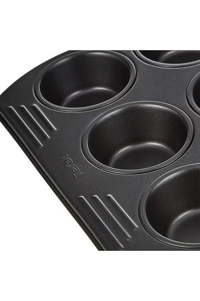 rexa Baking Mold | Easy Grip 12 Muffins 26.5X39.5Cm | Carbon Steel | Easy Handling | Large Handles