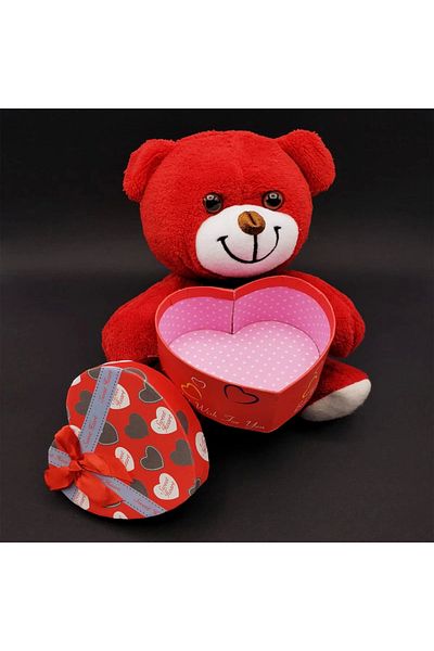 roztomily Red Heart Boxed Bear