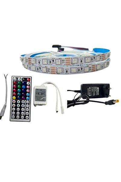 DORA LED IR KUMANDALI RGB ŞERİT LED SET 5050 LEDLİ 3ÇİPLİ 5METRE IP20