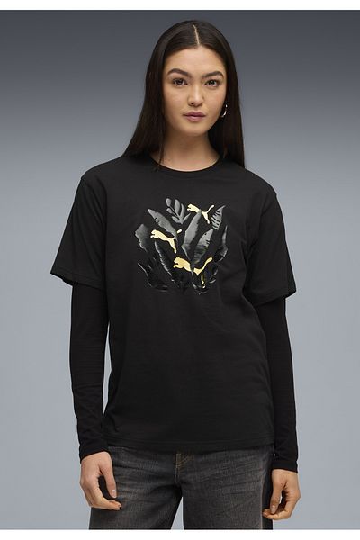 Puma Graphic Relaxed Leaf Tee Women