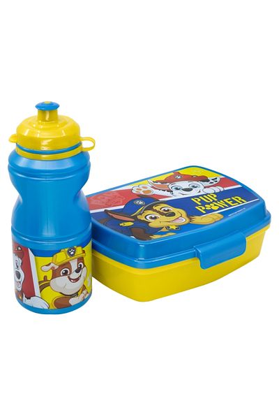 PAW PATROL Set of 400 ml water bottle and sandwich box, multicolor, plastic, BPA free, Pup Power, Paw Patrol