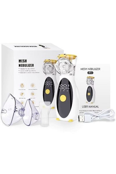 ESensio P1-360+ Mesh Nebulizer – Mesh Technology Portable, Silent, LED Display, Rechargeable, Masks Included