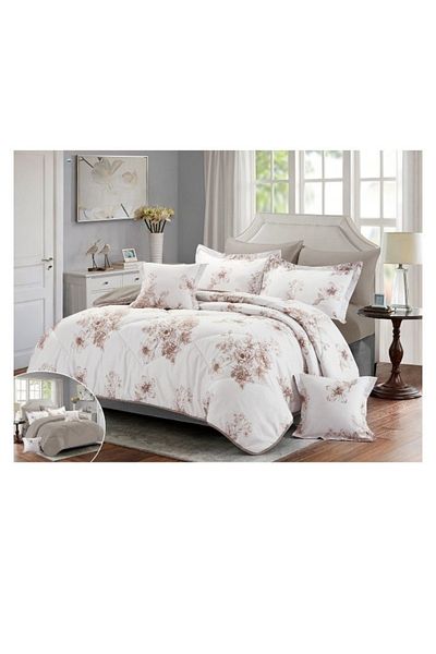 smart home Double-sided duvet set, 8-piece duvet, size 240x260 cm, filling (350 g/m²), microfiber