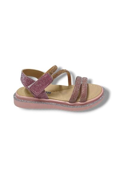 Cakgo Arzen Bebe 241-25 Anatomical Glitter Stone Velcro Girls Sandals 26-30