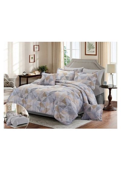 smart home Double-sided duvet set, 8-piece duvet, size 240x260 cm, filling (350 g/m²), microfiber