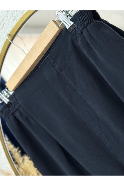 BENAHOLL Meluna Relax Keten Pantolon-XE706 Lacivert