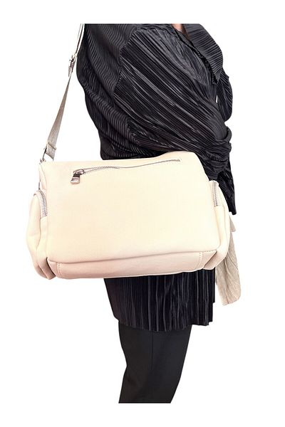 Just Polo Women's Cross Shoulder Pocket Detailed Daily Adjustable Long Strap Postman Shoulder Bag with Lots of Eyes