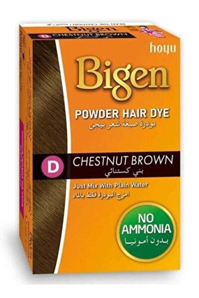 BİGEN Powder Hair Dye Chestnut Brown (D) No Ammonia - 6g