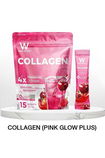 Wink White Collagen Pink Glow Plus – 15 Sachets (12g Each)