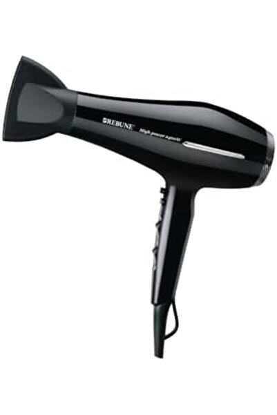 rebune Professional Hair Dryer, 2200W, 3 Heat Levels, 2 Speed Levels, Black