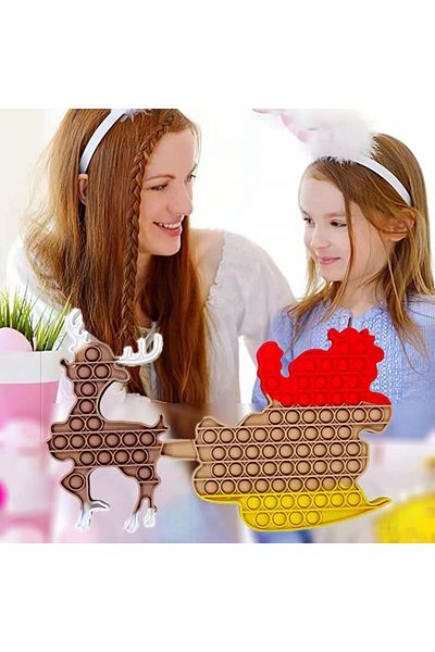GazyyShopZhuo Christmas Popit Toy, silicone, multicolor, 25.5 x 35 cm