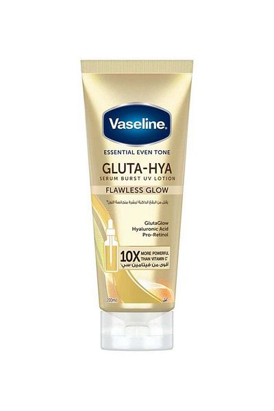 Vaseline Essential Even Tone Gluta Hya Serum Burst UV Body Lotion 200ml