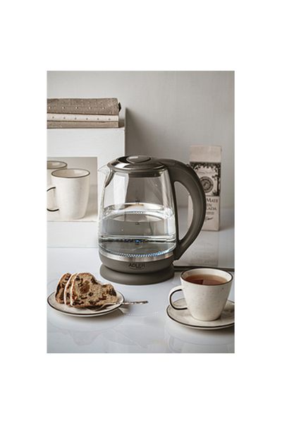 adler Cana fierbator AD 1286, 2L, 2200 W, Gri/Transparent