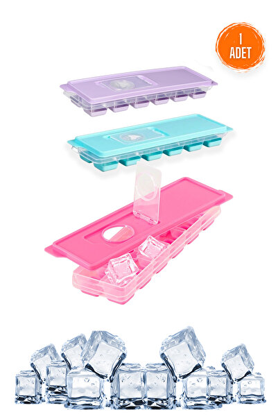 Fresh Moon Kapaklı Buz Kalıbı 12 Bölmeli Kolay Çıkarılabilir Parmak Buz Kalıb...