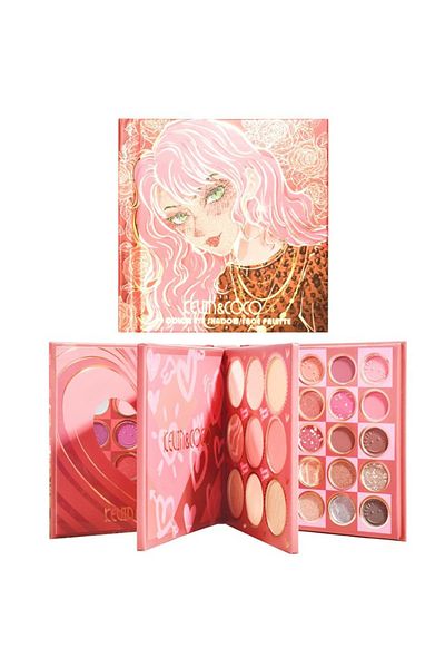 kevin coco Paleta Farduri 59 Culori Kevin&Coco, Stil Carte cu 3 Straturi si Pudra Compacta, Multicolor