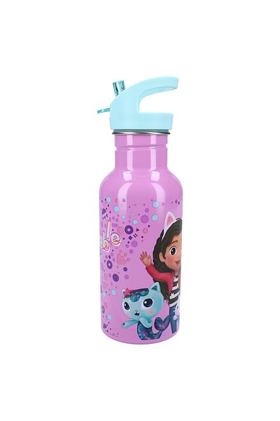 Gabby's Dollhouse Aluminum water bottle, multicolor, capacity 500 ml, Take A Sip, Gabby's Dollhouse