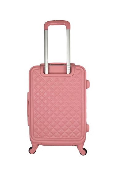 rexa 4-Piece Textured Checkered Luggage Trolley Set – Champagne, Durable & Stylish Travel Suitcases