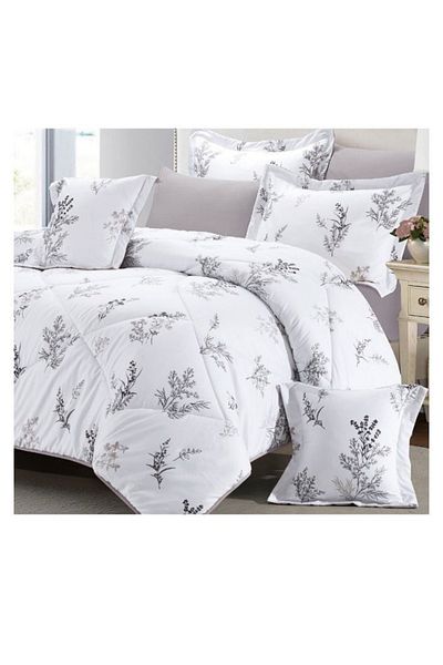 smart home Double-sided duvet set, 8-piece duvet, size 240x260 cm, filling (350 g/m²), microfiber
