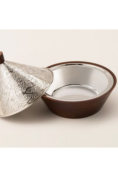 LA MESA Bahja silver wood bowl 30*29*27 cm