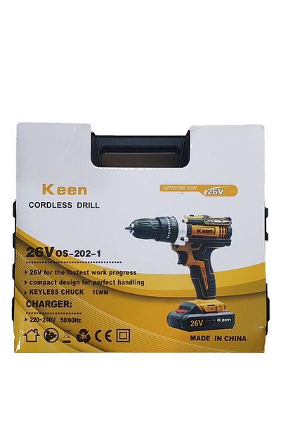 Keen 26V Cordless Drill for Screwdrivers and Nut Drivers