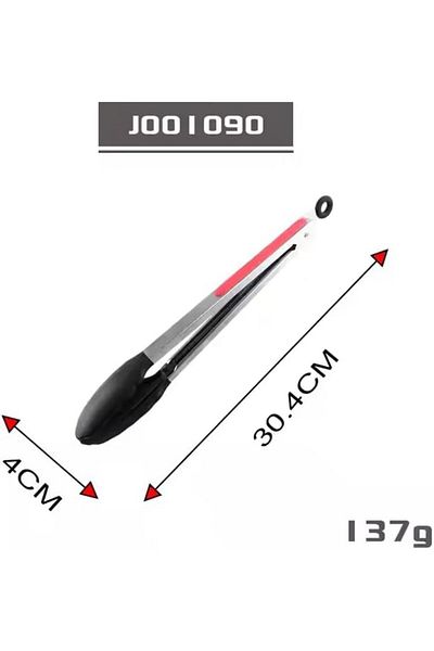 Pannex Kitchen Tongs with Silicone Tips, 30.4 cm, Heat-Resistant, Non-Scratch, Stainless Steel Frame, Locki