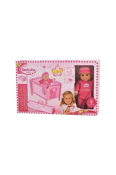 BAMBOLİNA 9-In-1 Travel Bed Set