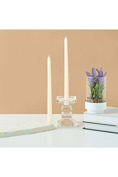 Lifestyle شمعة مدببة غير معطرة - مجموعة من قطعتين