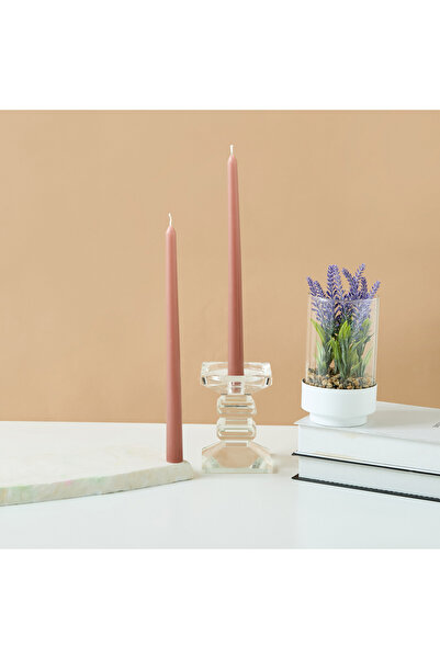 Lifestyle شمعة مدببة غير معطرة - مجموعة من قطعتين
