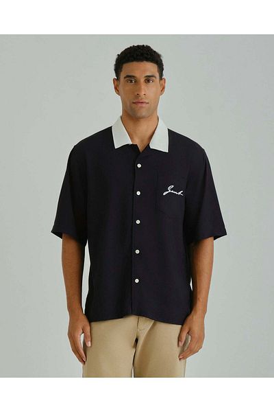 Gant Ramadan Collection – Men's Black Viscose Shirt