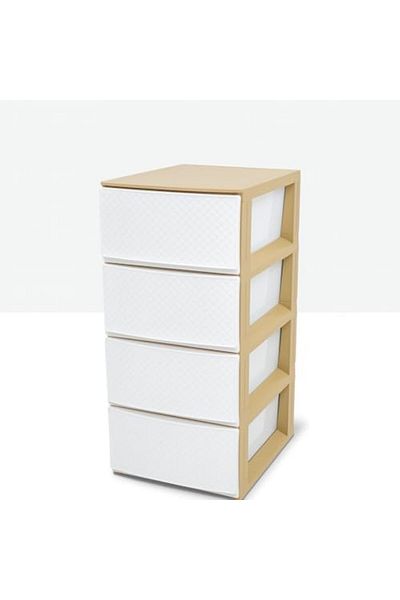 mastergold 4 Tier Plastic Storage Drawer Stylish Design 84x34x40 cm Ideal for Home Office Bathroom and More