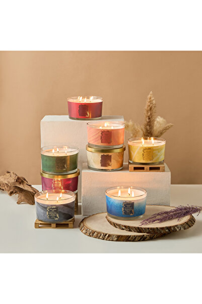 Scent.d London شمعة سينت.دي عود نوار المعطرة بثلاث فتائل - 450 جرام