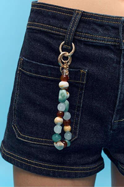 Stradivarius Beaded charm keyring