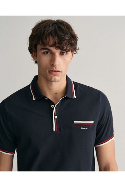 Gant 2-Color Tipped Piqué Polo Shirt
