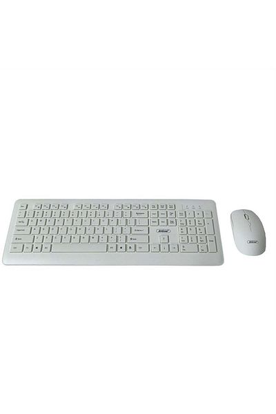 divendi-ro Set keyboard mouse, wireless 2.4, with battery indicator - White