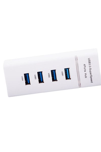 divendi-ro Hub USB cu 4 porturi USB 3.0, viteză de transfer de până la 5 Gbps - Alb