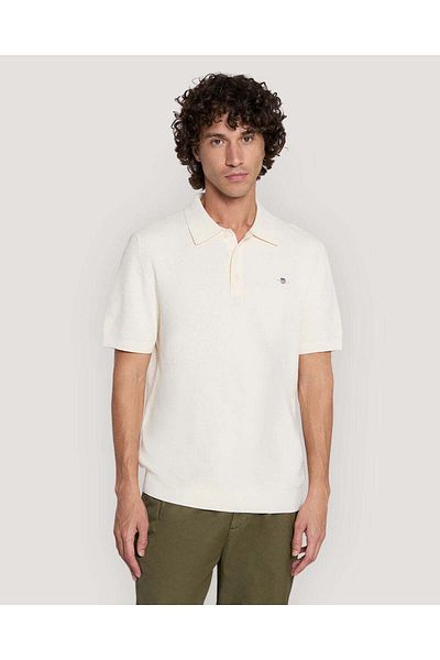 Gant Micro Textured Cotton Polo Shirt